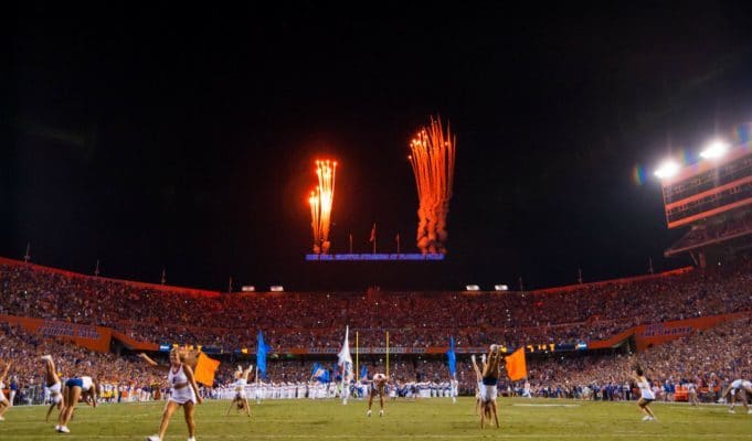 Florida Gators Fireworks In the Swamp Ben Hill Griffin Stadium-Florida Gators Football-Florida Gators Recruiting-1280x852