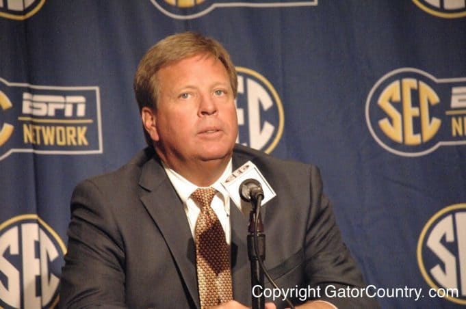 Florida Gators head coach Jim McElwain speaks at SEC Media Days 2015- 1280x850- Florida Gators Football