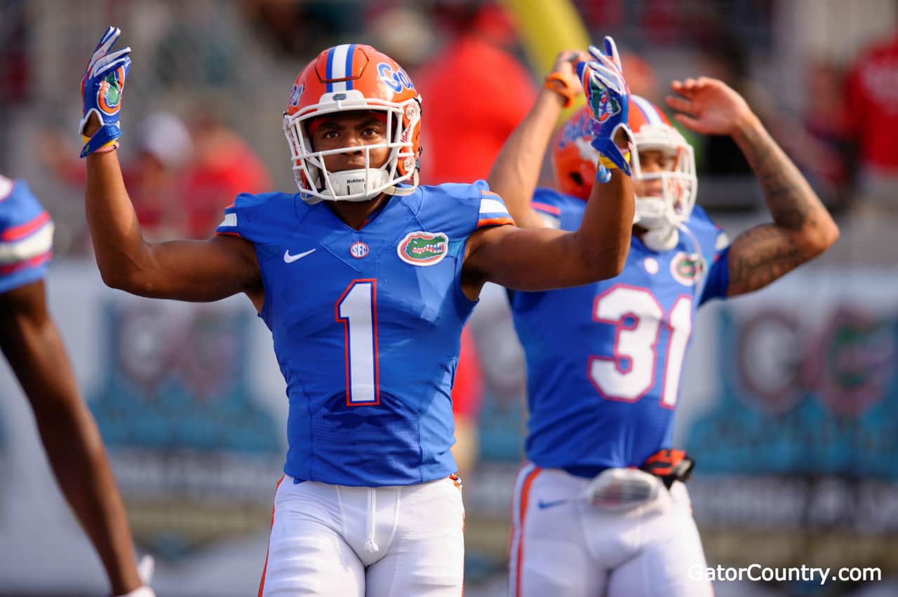 Florida Gators cornerbacks Jalen Tabor and Vernon Hargreaves during the ...