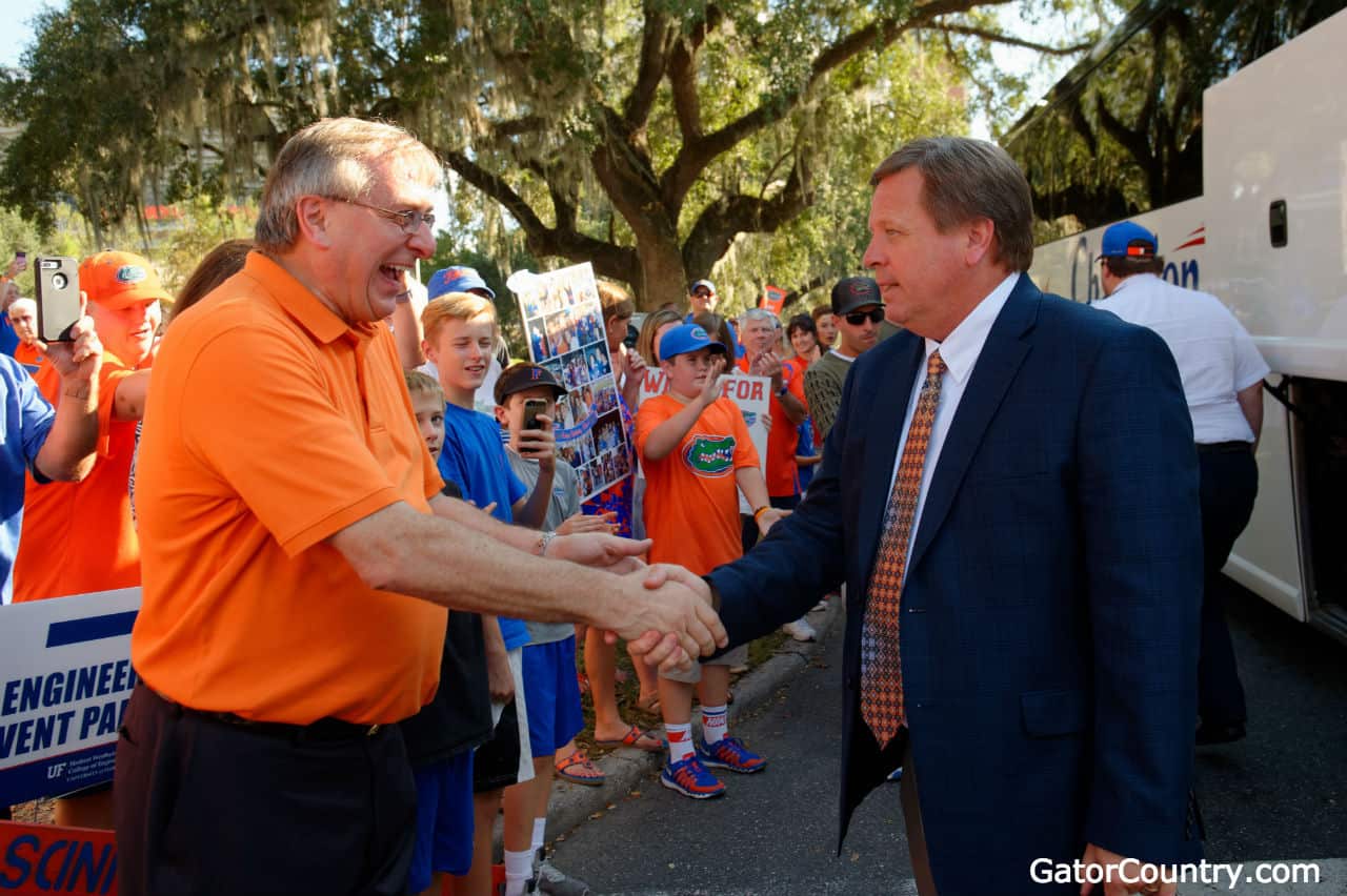 Florida Gators Head Coach Jim McElwain At Gator Walk | GatorCountry.com