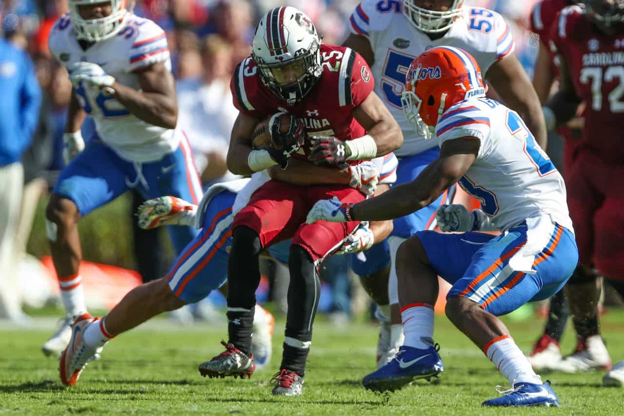 Florida Gators DB Donovan Stiner tackles South Carolina | GatorCountry.com