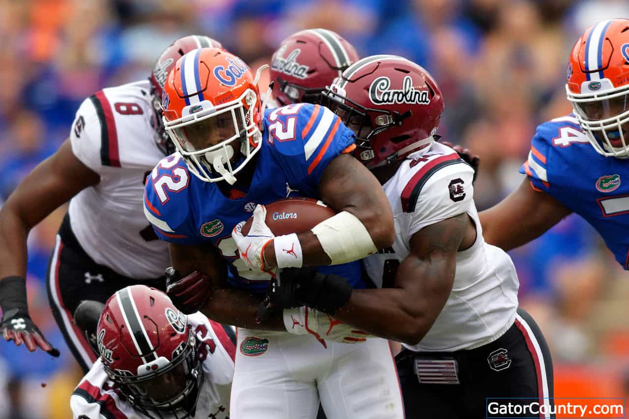 Florida Gators running back Lamical Perine scores against South ...