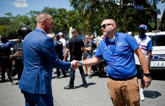 Florida Gators head coach Billy Napier at Gator Walk- 1280x853