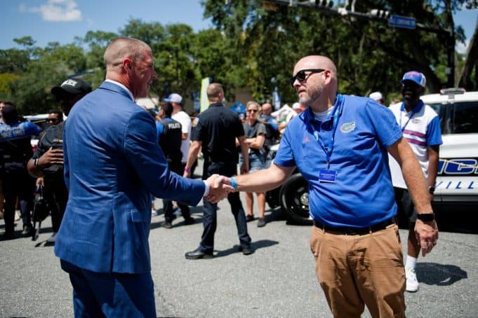 Florida Gators head coach Billy Napier at Gator Walk- 1280x853