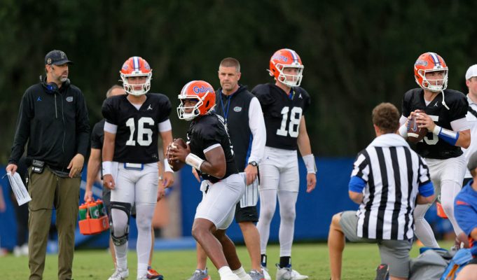 Florida Gators QB DJ Lagway at fall practice- 1280x853