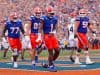 Florida Gators RB Montrell Johnson celebrates against Samford.- 1280x853