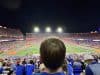 A child watches a halftime show at the Swamp, September 7, 2024