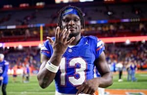 Florida Gators running Jadan Baugh after scoring five touchdowns against Kentucky- 1280x853