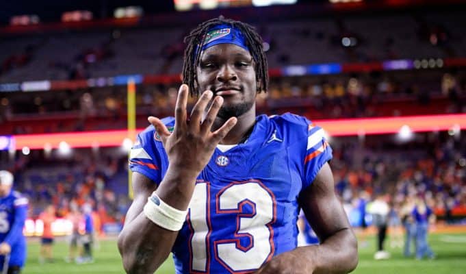 Florida Gators running Jadan Baugh after scoring five touchdowns against Kentucky- 1280x853