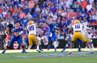 Florida Gators quarterback DJ Lagway throws against LSU-1280x853