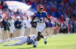 Florida Gators running back Jadan Baugh scores against Ole Miss- 1280x853