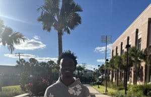 Receiver Jaime FFrench during his UF official visit- 1280x853