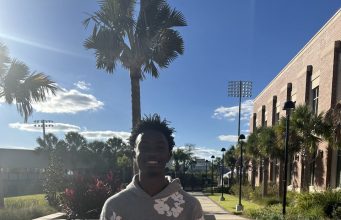 Receiver Jaime FFrench during his UF official visit- 1280x853