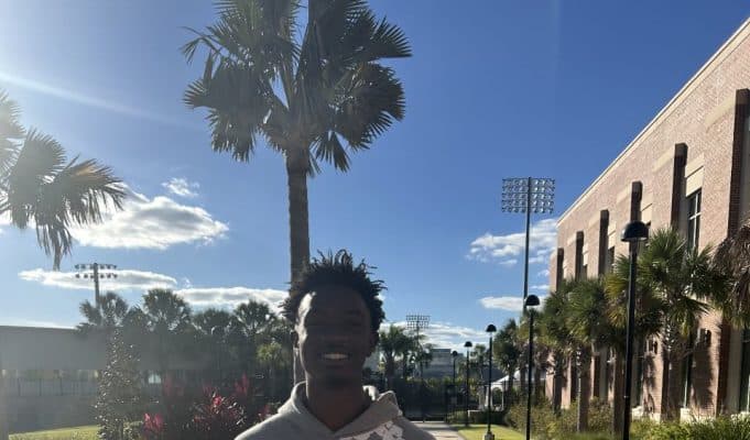 Receiver Jaime FFrench during his UF official visit- 1280x853